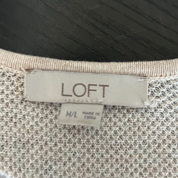 Ann Taylor LOFT Open Front Draped Lightweight Knit Sweater Cardigan Size M/L - Picture 13 of 14